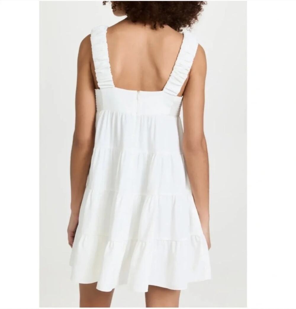 new amanda uprichard nicolia ivory tank mini dress size Large